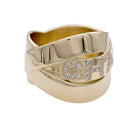 Bague CHANEL "Bolduc Signature" en or jaune et diamants - Castafiore