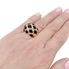 Bague CHANEL en or jaune et onyx - Castafiore