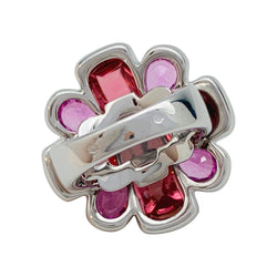 Bague CHANEL, "San Marco", or blanc, perle, saphirs roses, tourmalines roses, diamants - Castafiore