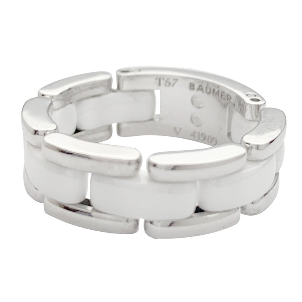 Bague Chanel, "Ultra", or blanc, céramique - Castafiore