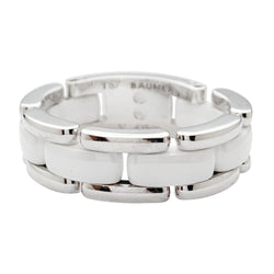 Bague Chanel, "Ultra", or blanc, céramique - Castafiore