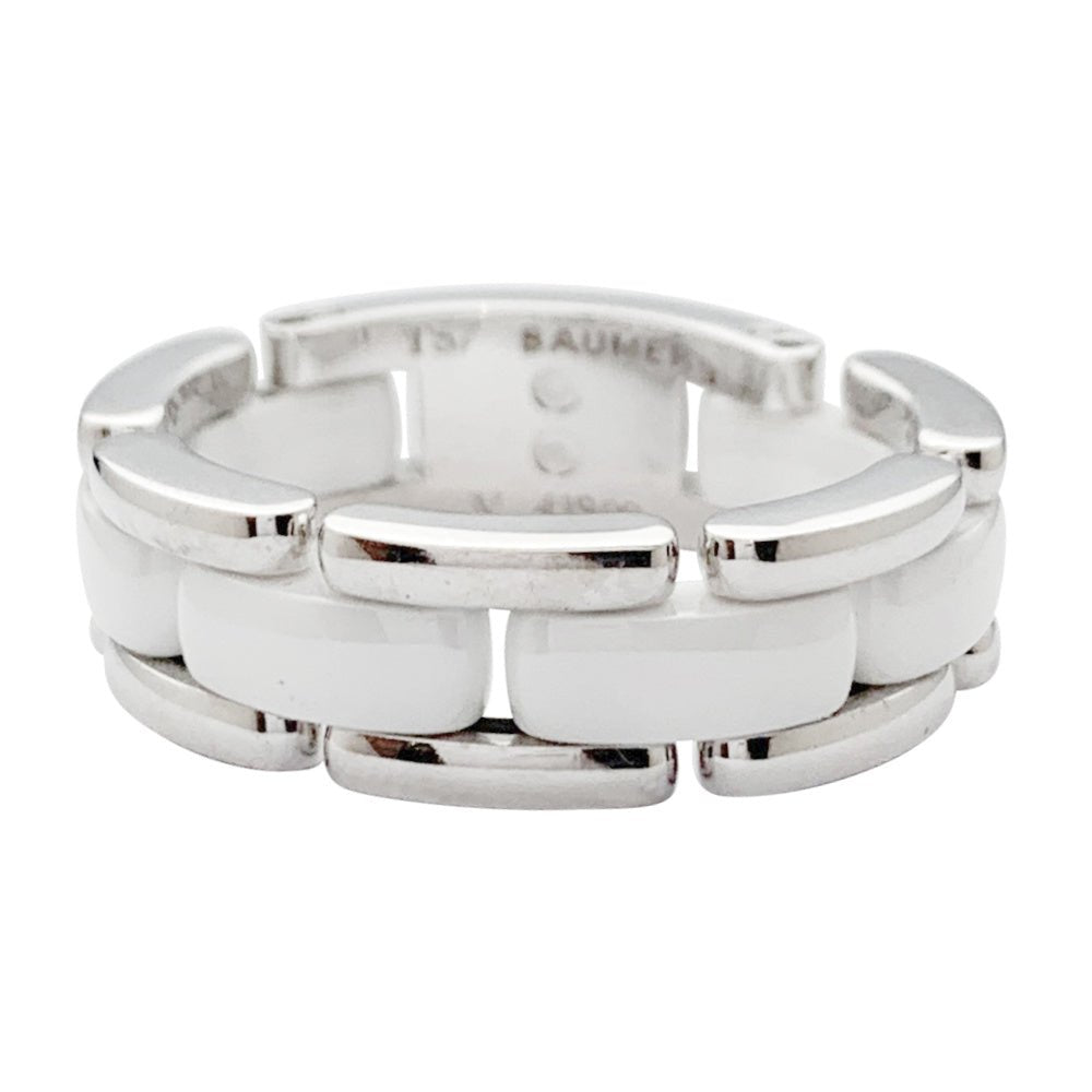 Bague Chanel, "Ultra", or blanc, céramique - Castafiore