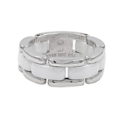 Bague Chanel, "Ultra", or blanc, céramique - Castafiore