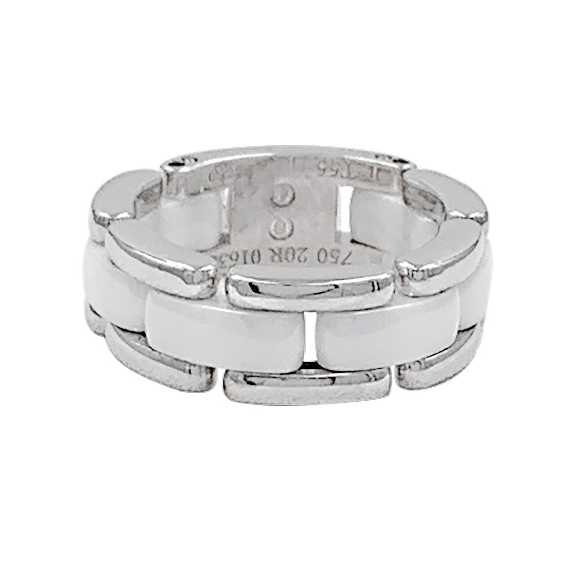 Bague Chanel, "Ultra", or blanc, céramique - Castafiore
