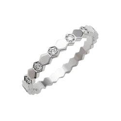 Bague CHAUMET, "Bee my Love", or blanc, diamants - Castafiore