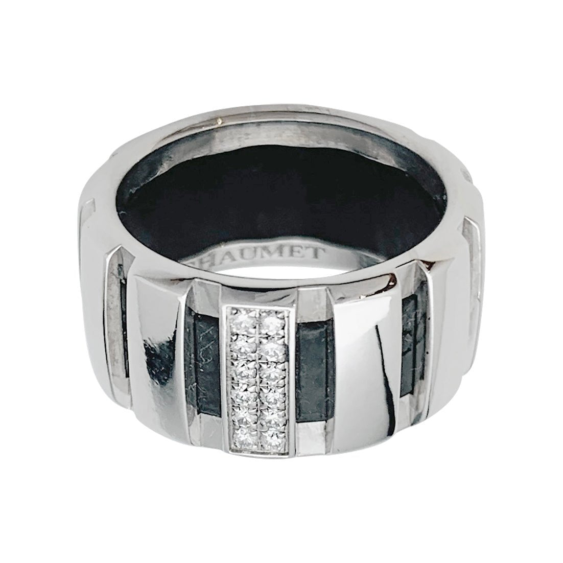 Bague Chaumet, "Class One", or blanc, diamants - Castafiore