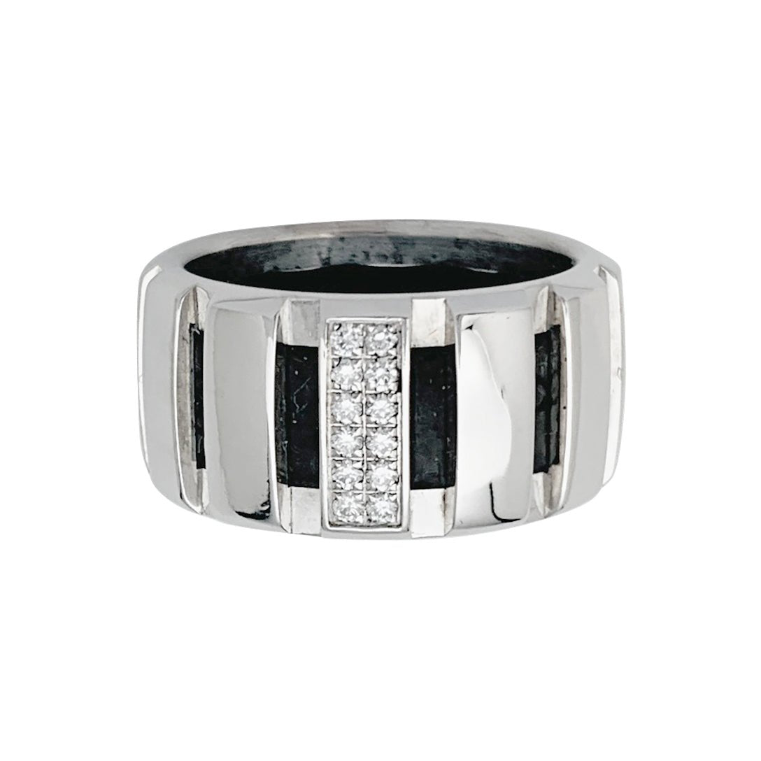 Bague Chaumet, "Class One", or blanc, diamants - Castafiore