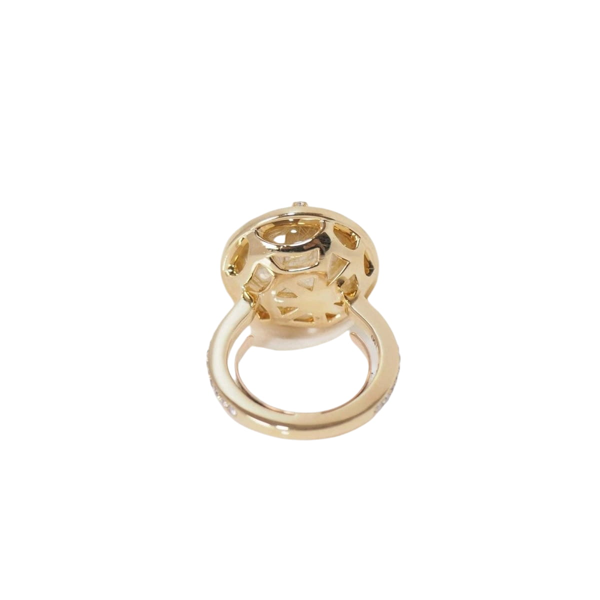 Bague Chaumet en or jaune, Quartz rutile et diamants - Castafiore