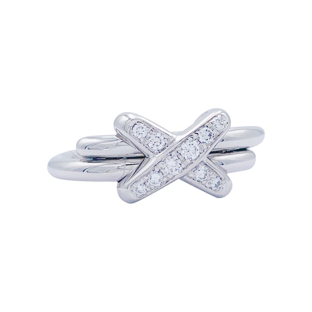 Bague CHAUMET "Jeux de Liens" en or blanc et diamants - Castafiore