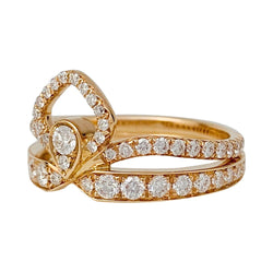 Bague Chaumet "Joséphine - Eclat Floral" en or rose, diamants - Castafiore