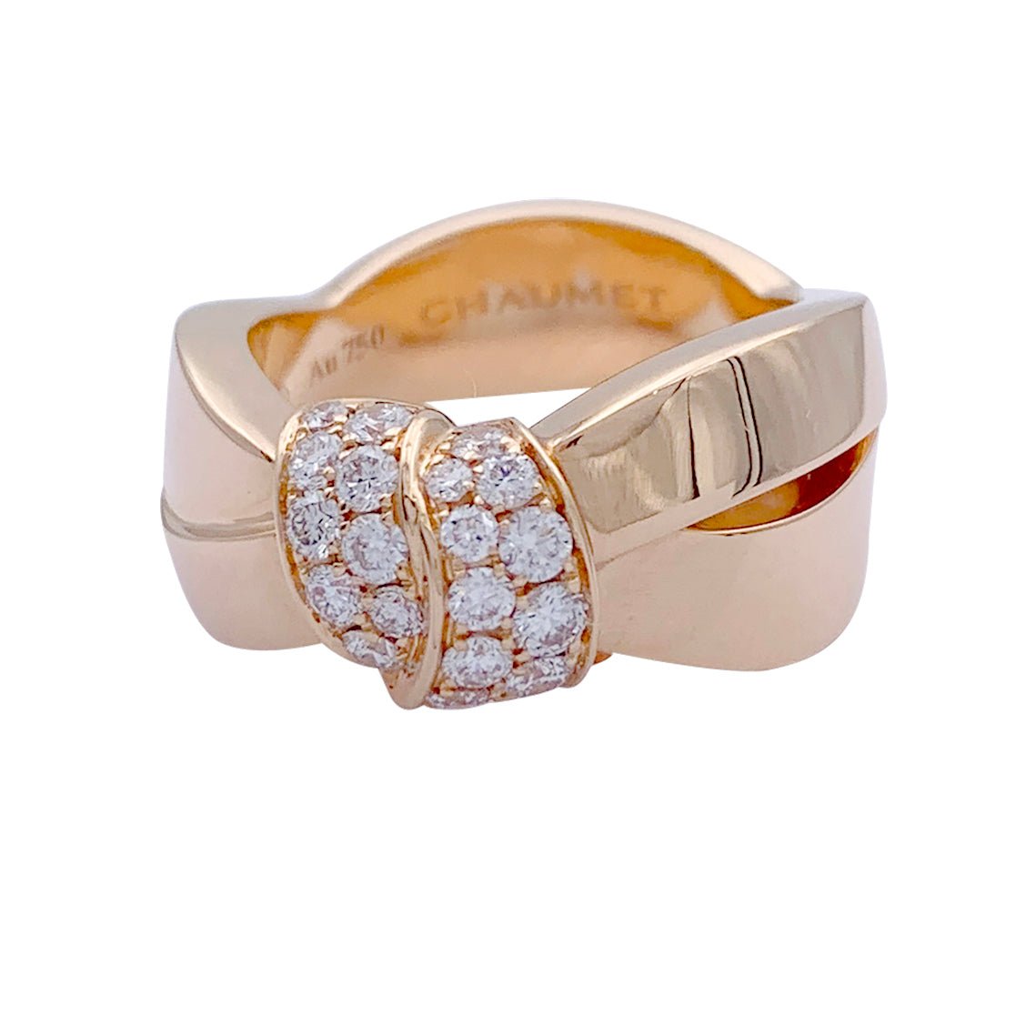 Bague CHAUMET "Liens Séduction" en or rose et diamants - Castafiore