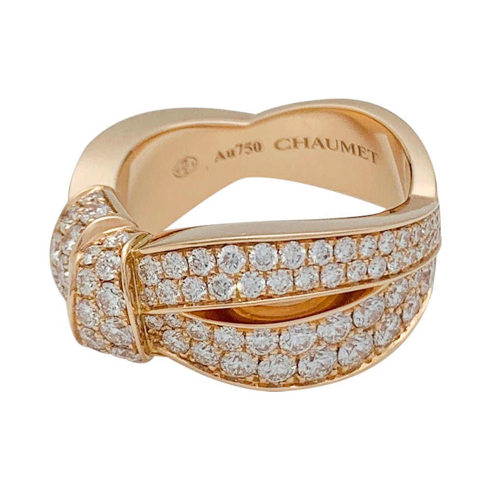 Bague CHAUMET "Liens Séduction" en or rose et diamants - Castafiore