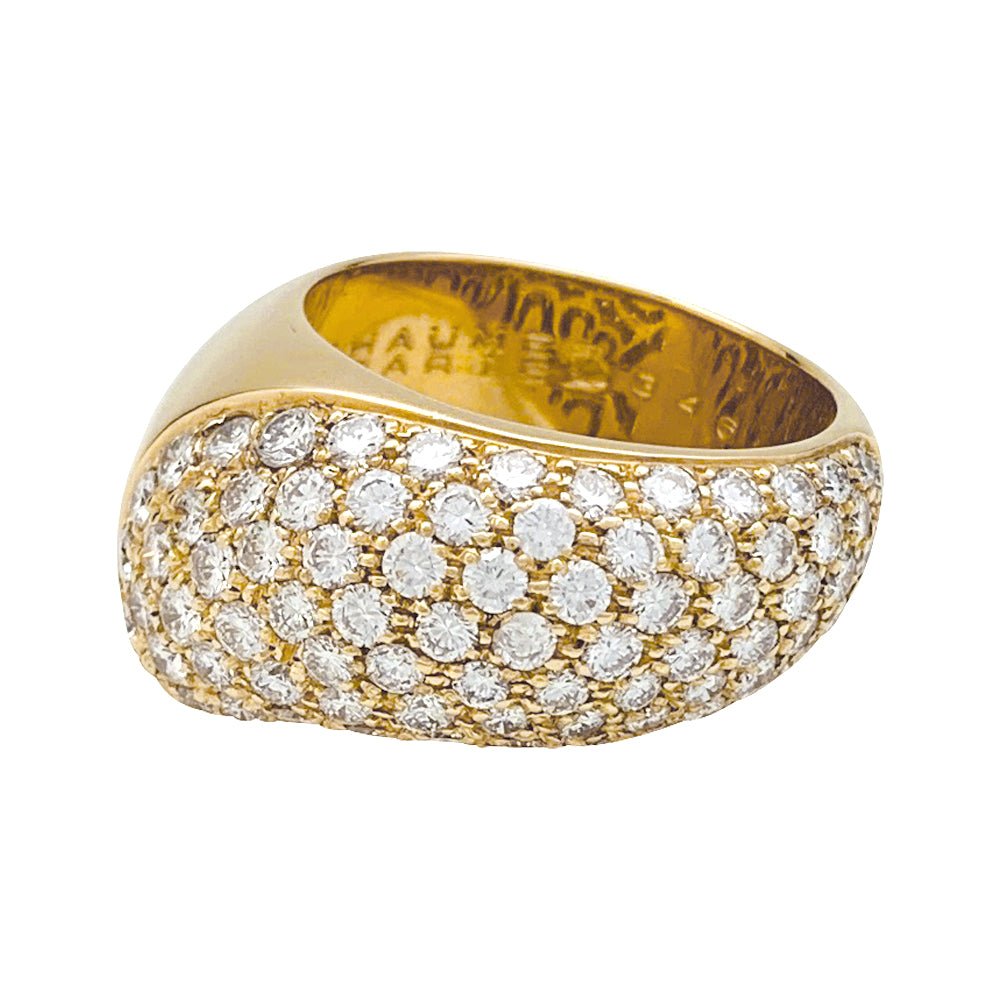 Bague CHAUMET, modèle "Hommage à Venise", en or jaune et diamants - Castafiore