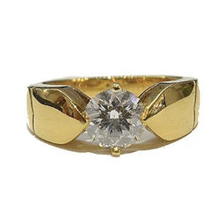 Bague CHAUMET "Plume" sertie d'un diamant de 0,77 carat E/VS2 - Castafiore