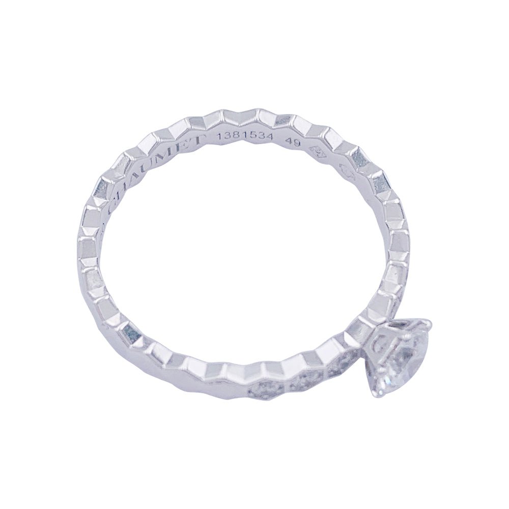 Bague Chaumet, "Solitaire Bee my Love", or blanc, diamants - Castafiore