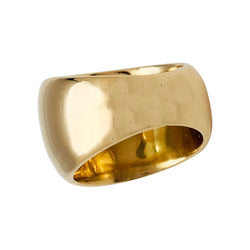 Bague chevalière en deux tons d'or, platine sertissant un diamant - Castafiore