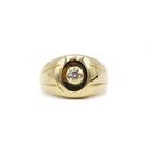 Bague Chevalière en or jaune et diamant - Castafiore