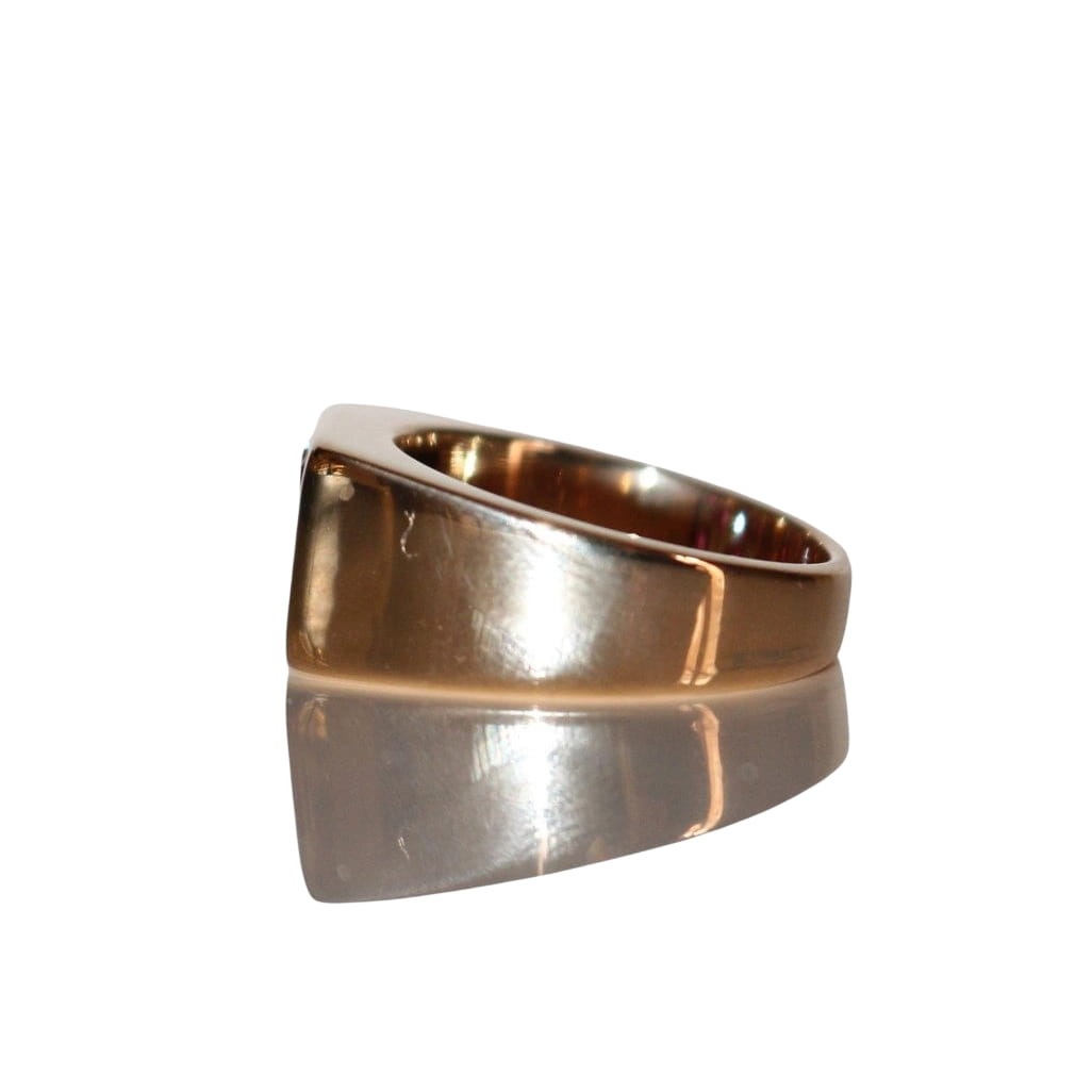 Bague Chevalière en or jaune, Rubis Et Diamants - Castafiore