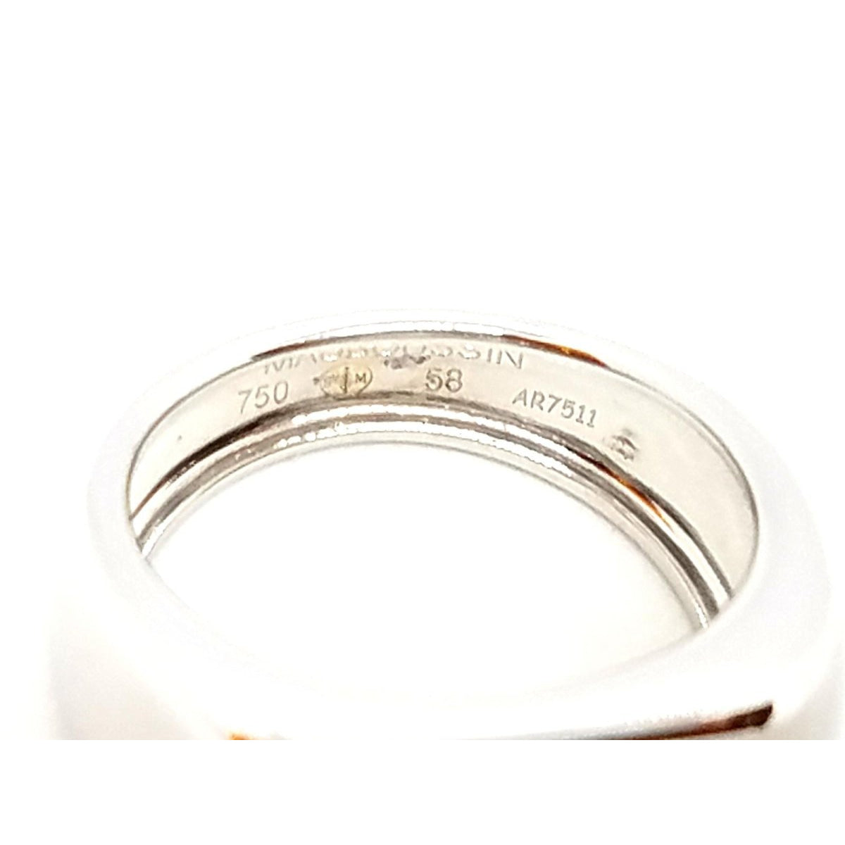 Bague Chevalière MAUBOUSSIN "Grande Cocotte" en or blanc - Castafiore