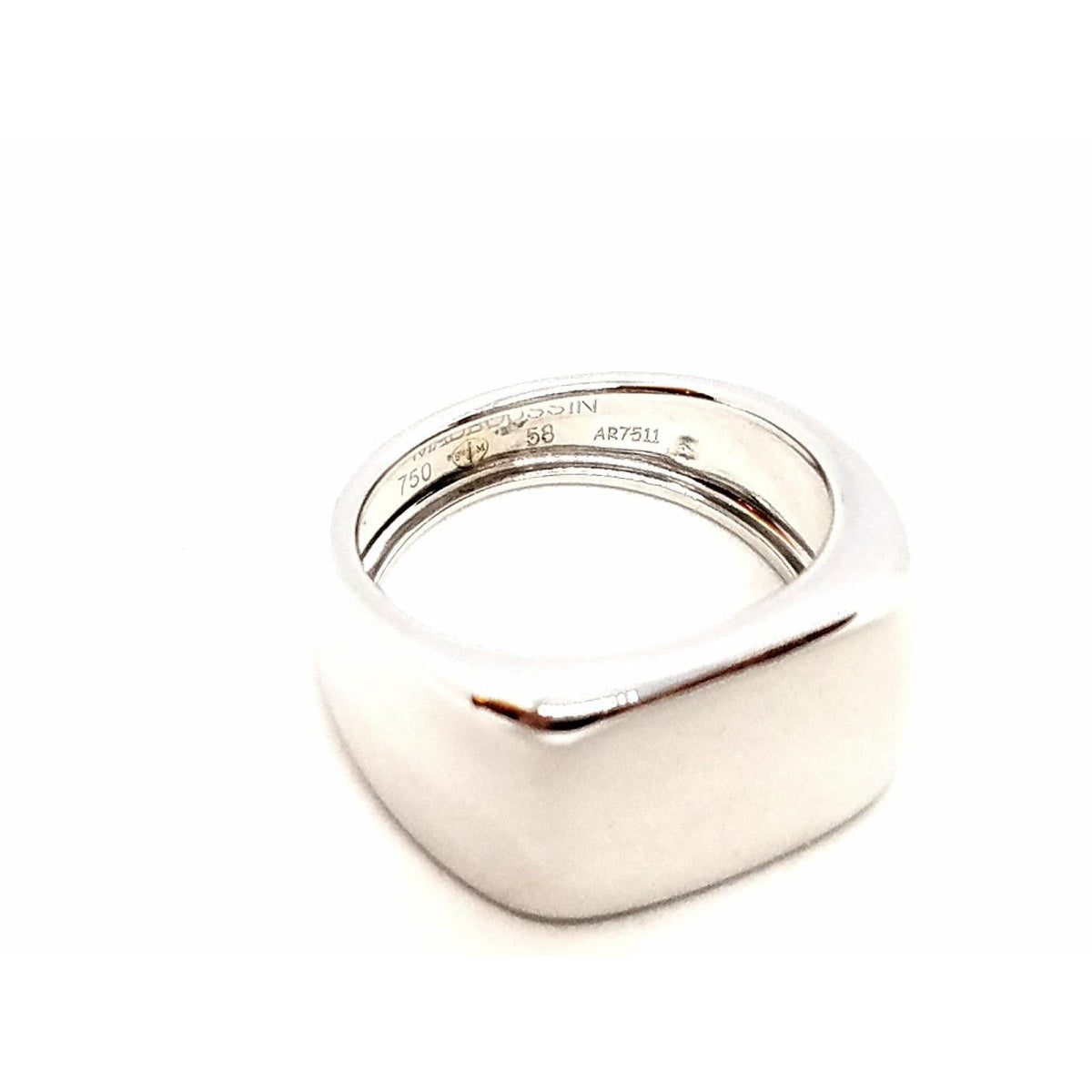 Bague Chevalière MAUBOUSSIN "Grande Cocotte" en or blanc - Castafiore