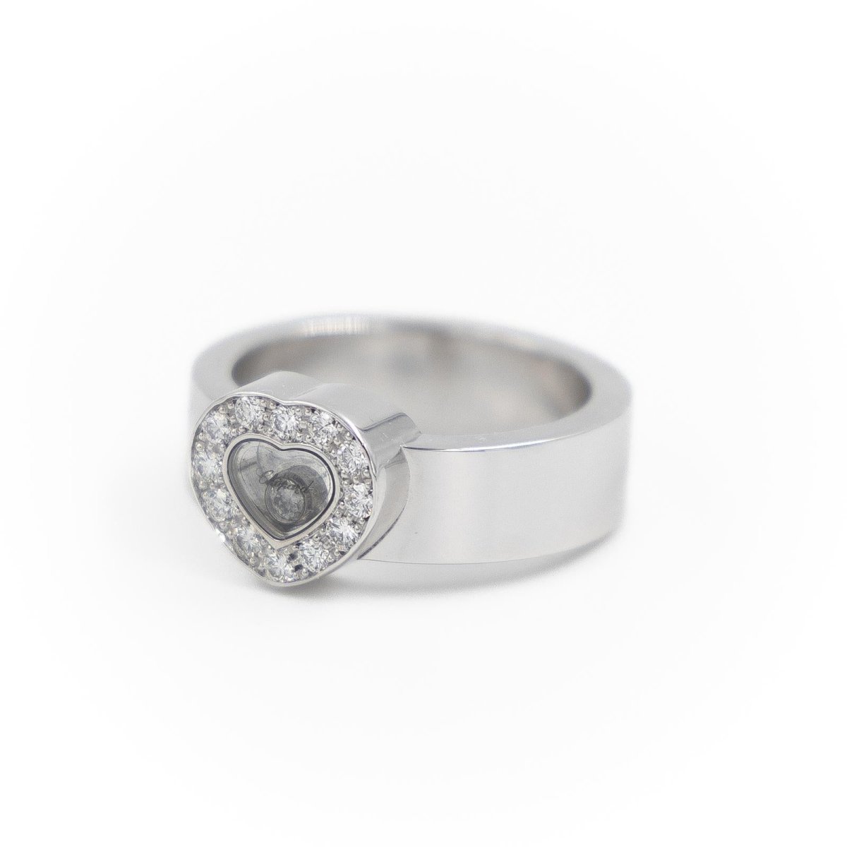 Bague CHOPARD "Happy Diamonds" en or blanc et diamant - Castafiore