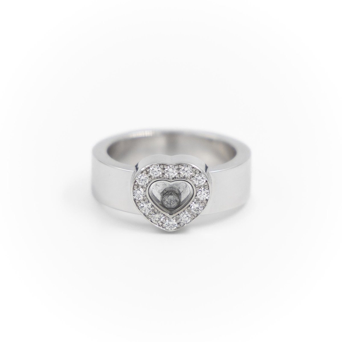 Bague CHOPARD "Happy Diamonds" en or blanc et diamant - Castafiore