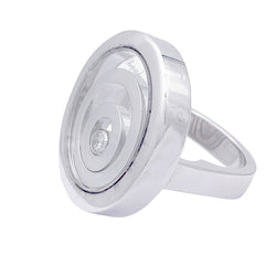 Bague CHOPARD, "Happy Spirit" en or blanc et diamant - Castafiore