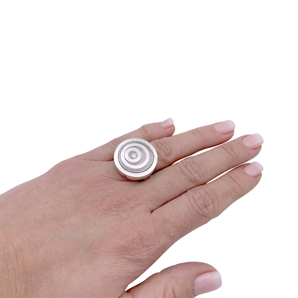 Bague CHOPARD, "Happy Spirit" en or blanc et diamant - Castafiore