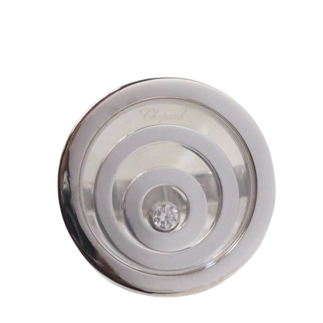 Bague CHOPARD "Happy Spirit" en or blanc et diamant mobile - Castafiore