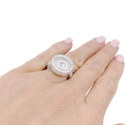 Bague CHOPARD "Happy Spirit" en or blanc et diamants - Castafiore