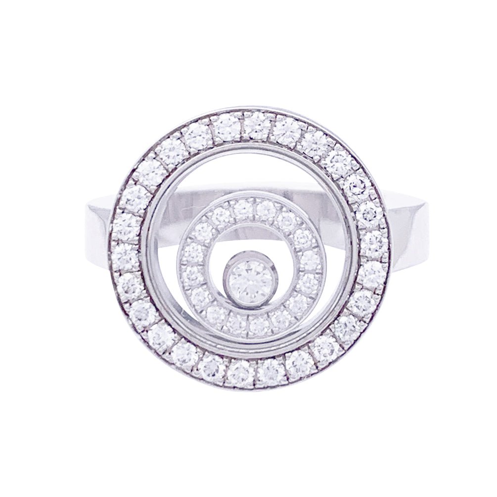 Bague CHOPARD "Happy Spirit" en or blanc et diamants - Castafiore