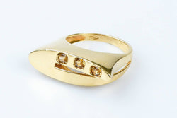 Bague citrine en or jaune 18 carats - Castafiore