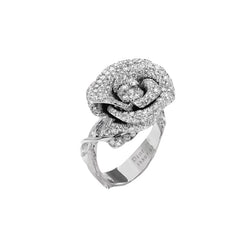 Bague Cocktail DIOR "Rose Bagatelle" en or blanc et diamants - Castafiore