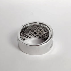 BAGUE COCKTAIL EN OR BLANC ET DIAMANTS - Castafiore