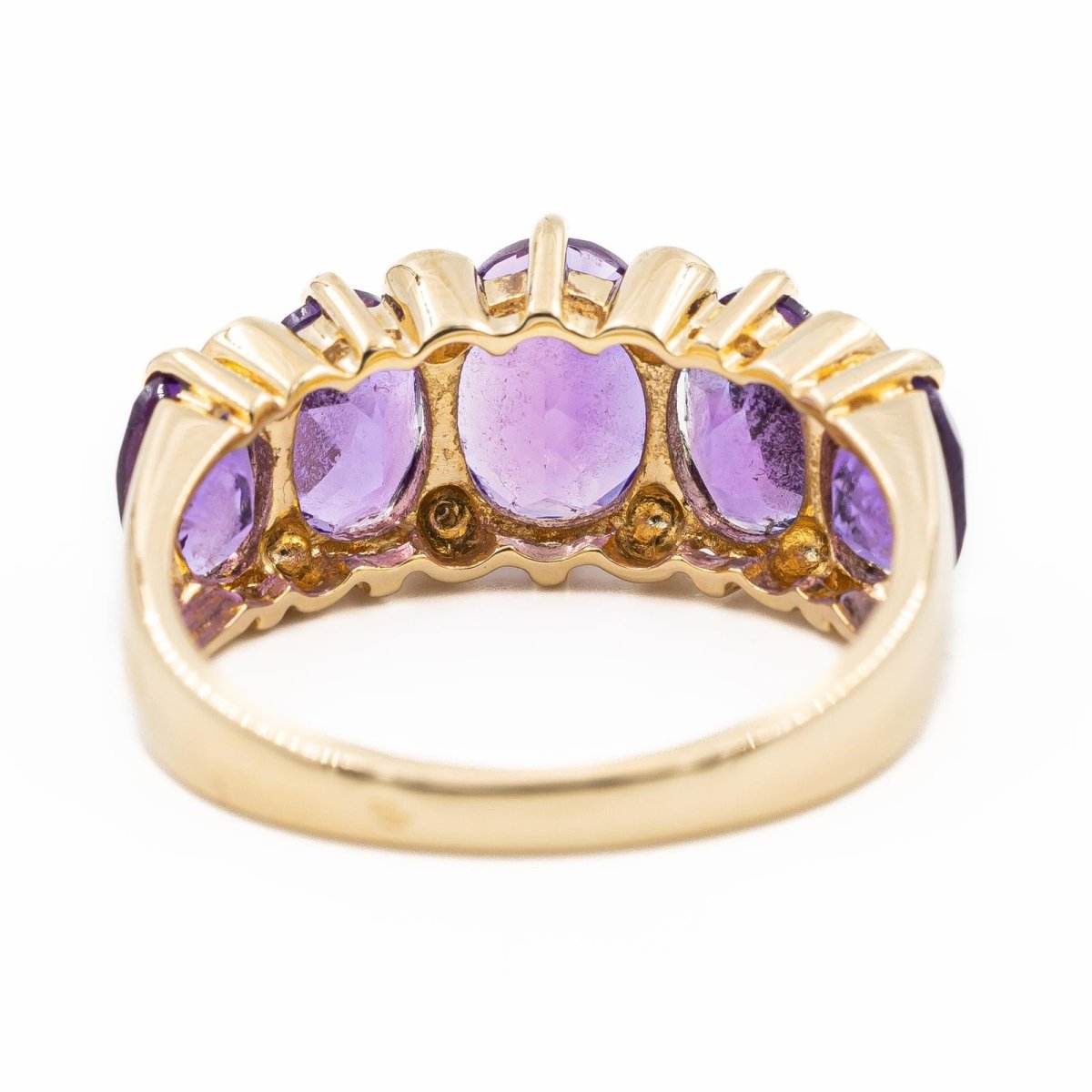 Bague Cocktail en or jaune, diamants et améthyste - Castafiore