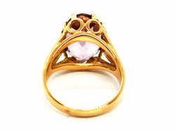 Bague Cocktail en or jaune et améthyste - Castafiore