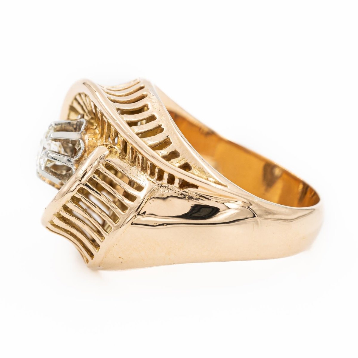 Bague Cocktail en or jaune et diamant - Castafiore