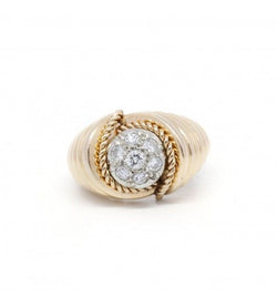 Bague Cocktail en or jaune et diamants - Castafiore