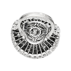 Bague "cocktail" en platine et diamants - Castafiore