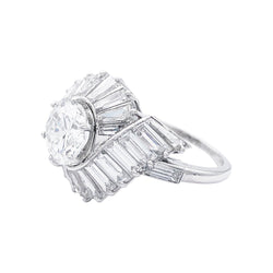 Bague Cocktail en platine et diamants - Castafiore