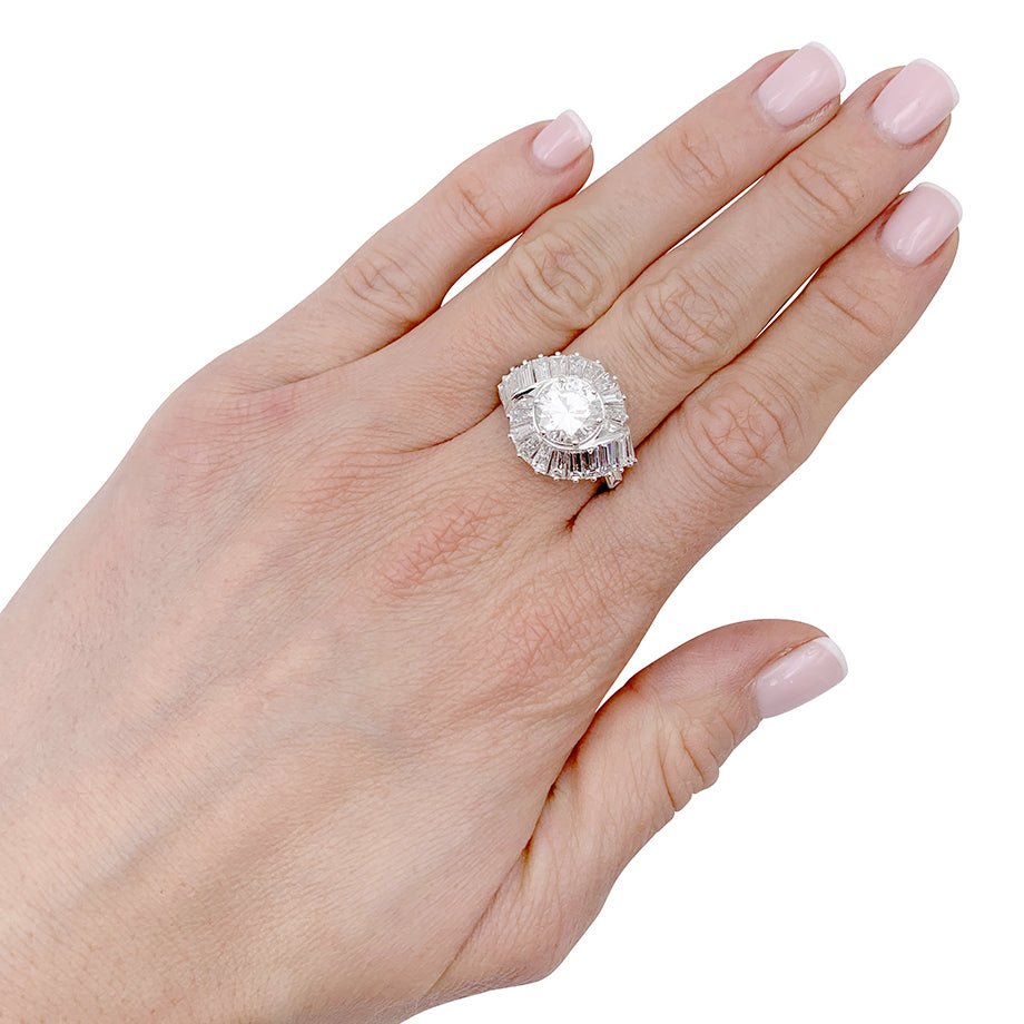 Bague Cocktail en platine et diamants - Castafiore