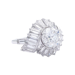 Bague Cocktail en platine et diamants - Castafiore
