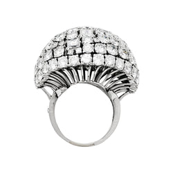 Bague "cocktail" en platine et diamants - Castafiore