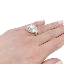 Bague Cocktail en platine et diamants - Castafiore