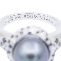 Bague Cocktail MAUBOUSSIN "Caviar Mon Amour" en or blanc et perle - Castafiore
