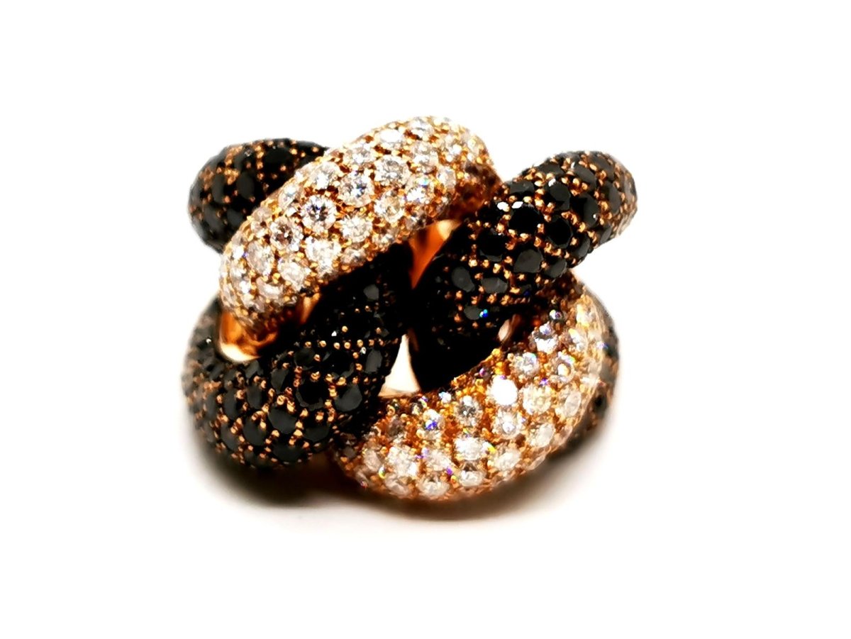 Bague Cocktail Or jaune Diamant - Castafiore