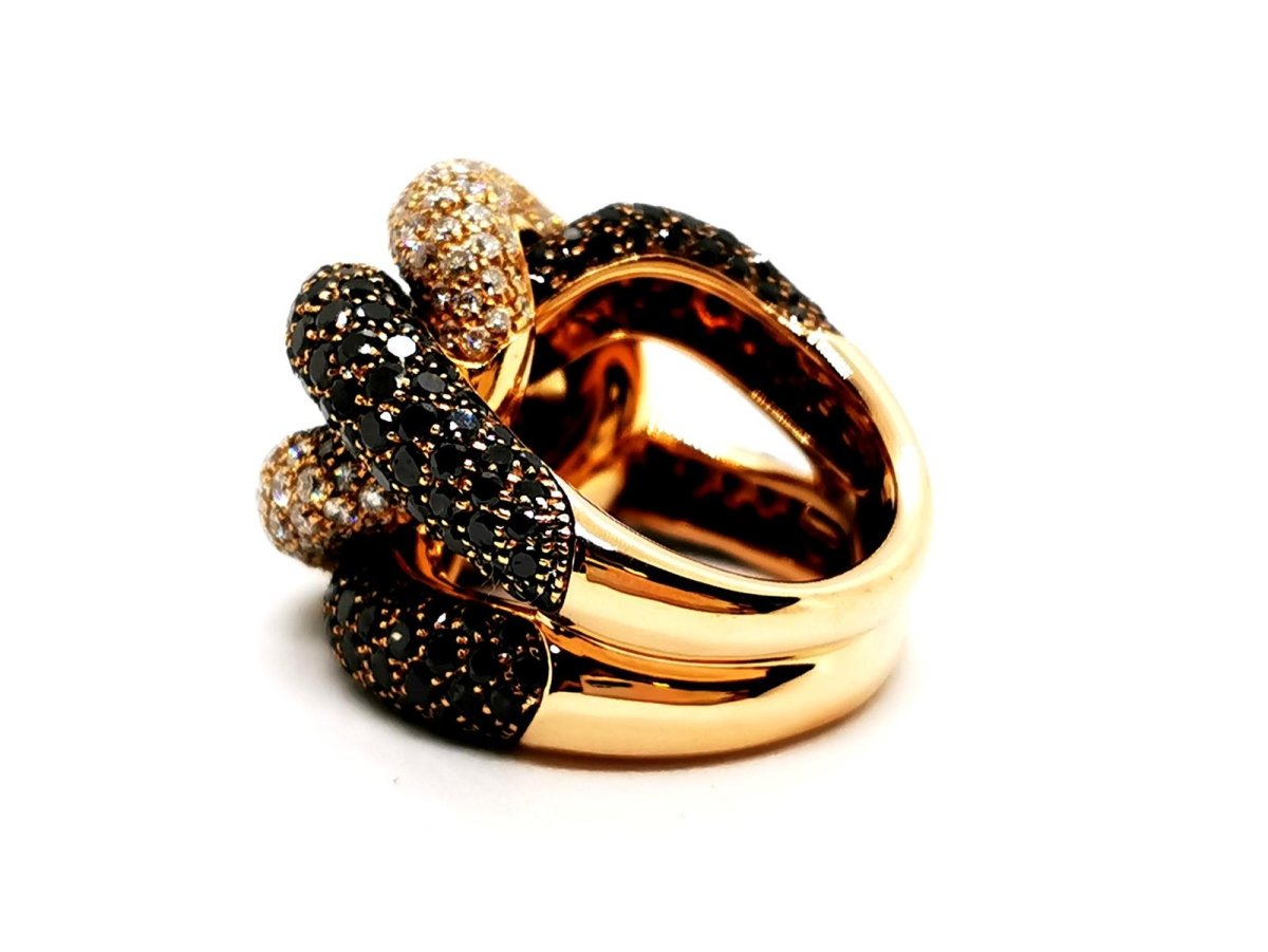 Bague Cocktail Or jaune Diamant - Castafiore