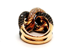 Bague Cocktail Or jaune Diamant - Castafiore