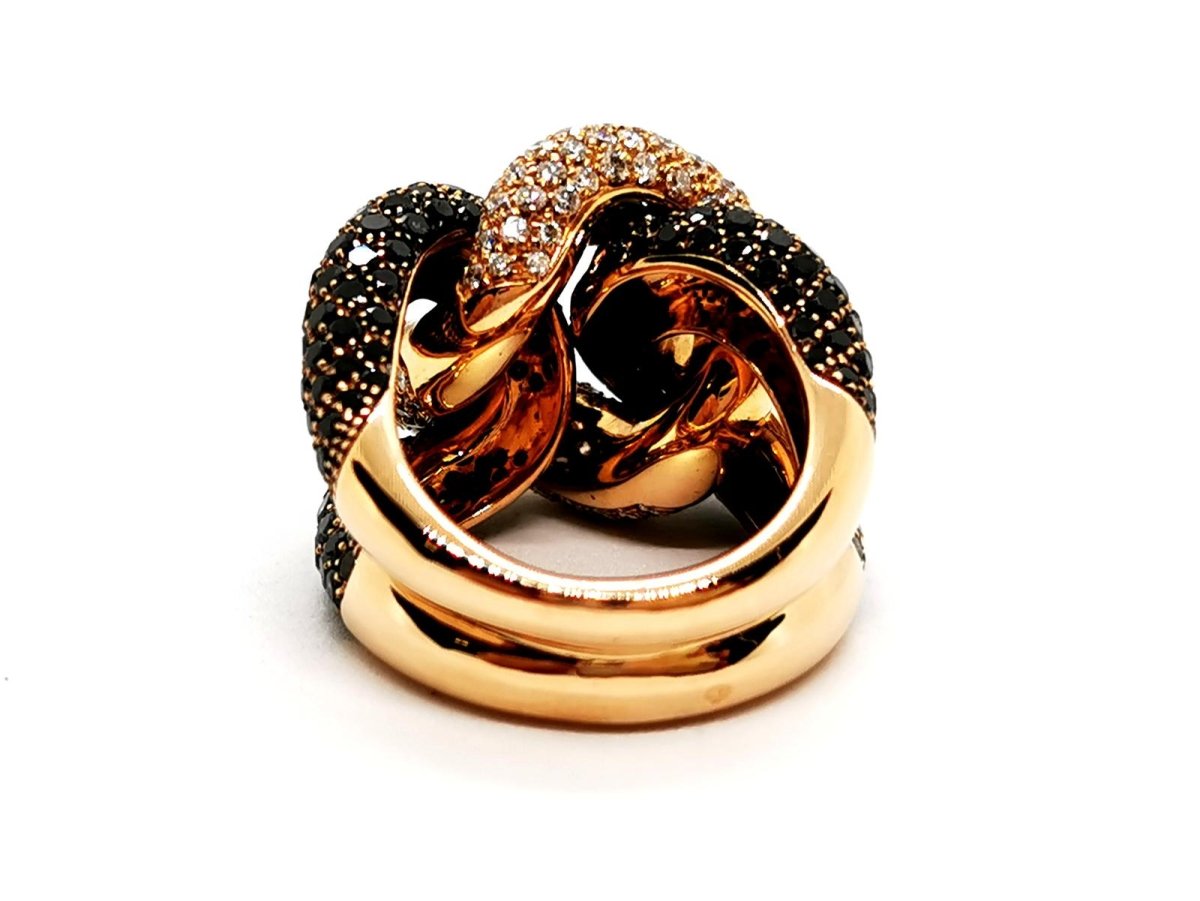 Bague Cocktail Or jaune Diamant - Castafiore