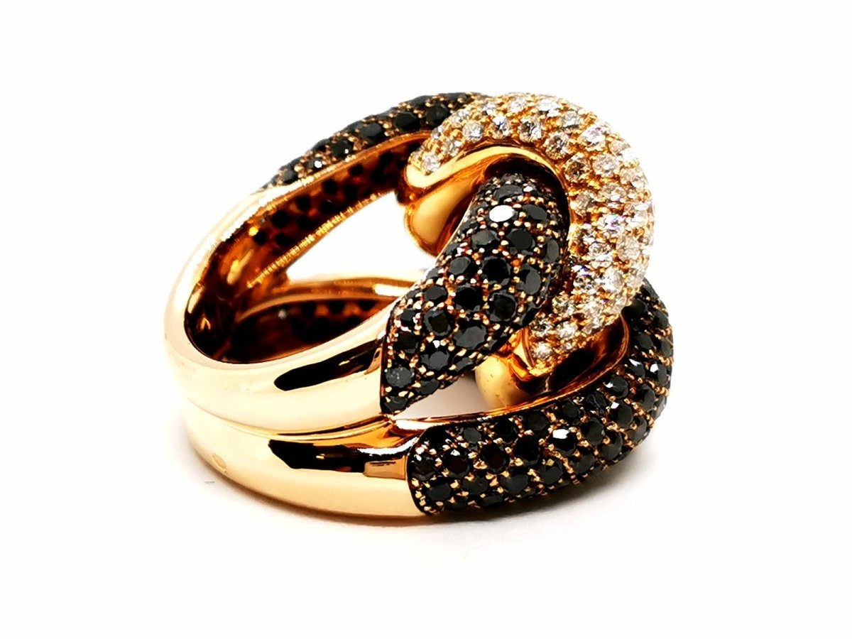 Bague Cocktail Or jaune Diamant - Castafiore